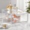 mDesign Plastic Stackable Bathroom Storage Organizer with Drawer